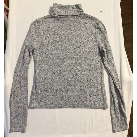 Zara Women Sweatshirt M Gray Long Sleeve Turtleneck Soft - Picture 8 of 8